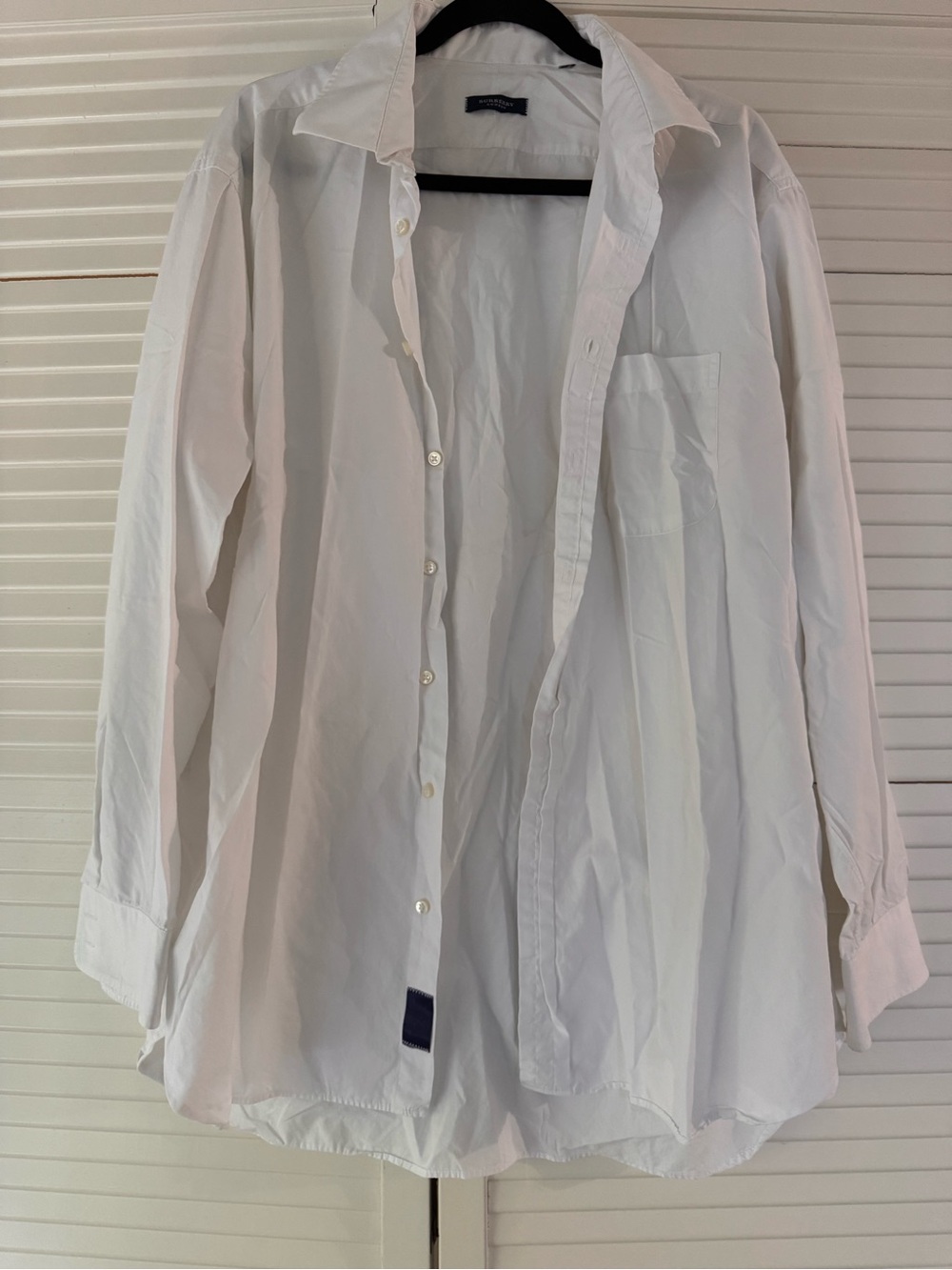 Burberry Classic White Men’s Button-Down Shirt - Lightweight Dress Shirt